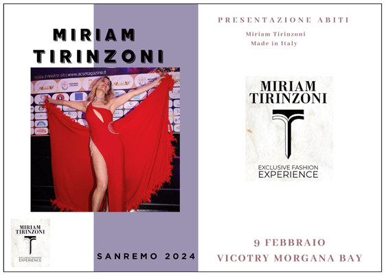 Sanremo 'glamour': sfilata d'alta moda con la collezione di Miriam Tirinzoni