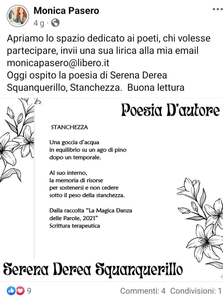 Ospite di "Poesia d'Autore" con Monica Pasero.