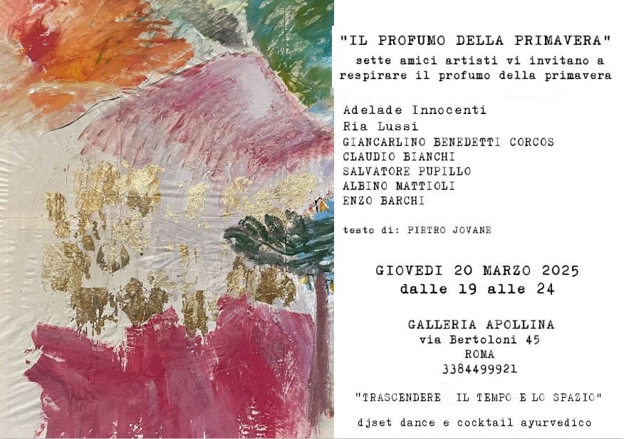 Vernissage della mostra Il profumo della primavera alla Galleria Apollina di Roma